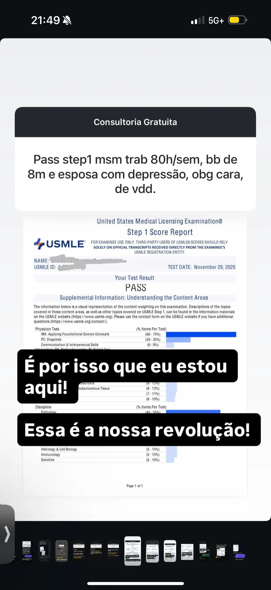 Aprovação USMLE Step 1