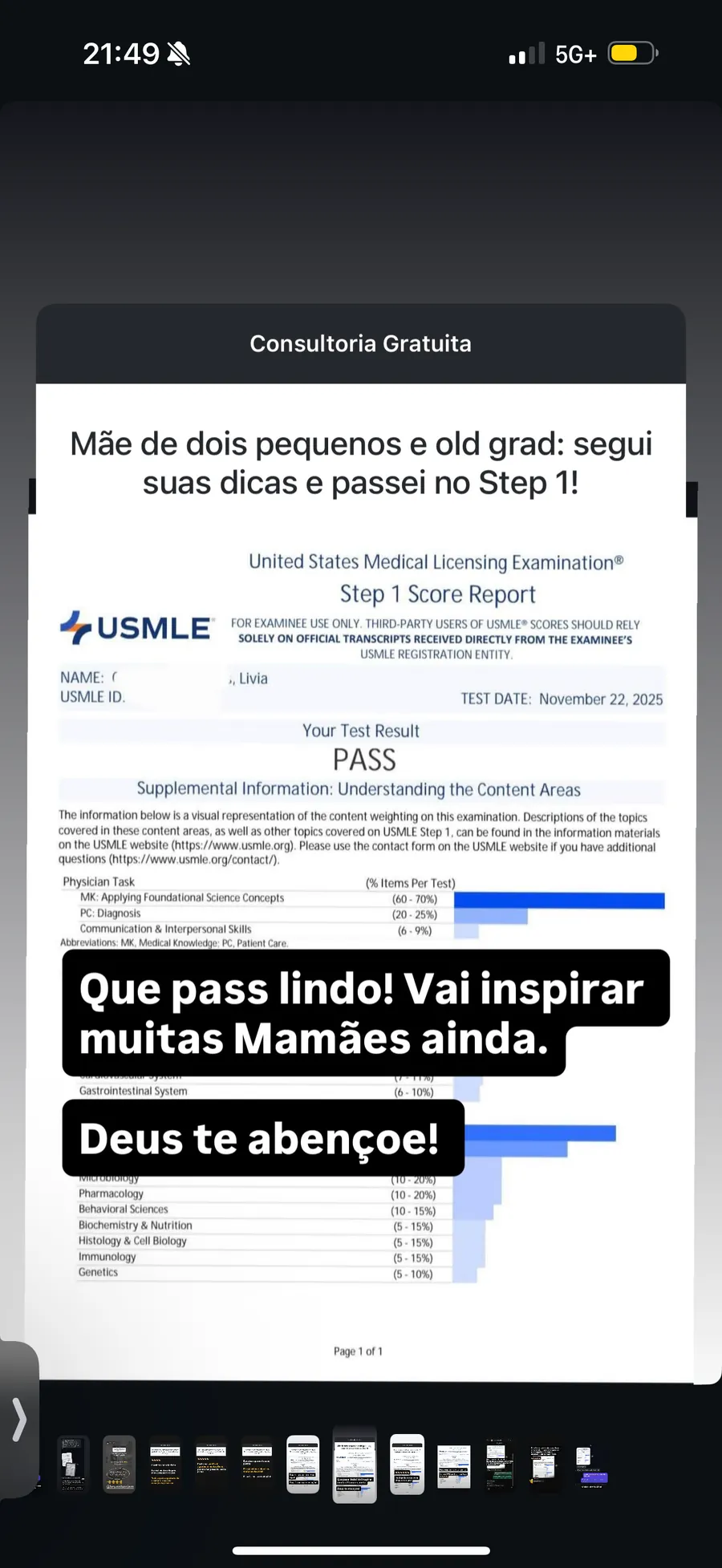 Aprovação USMLE Step 1