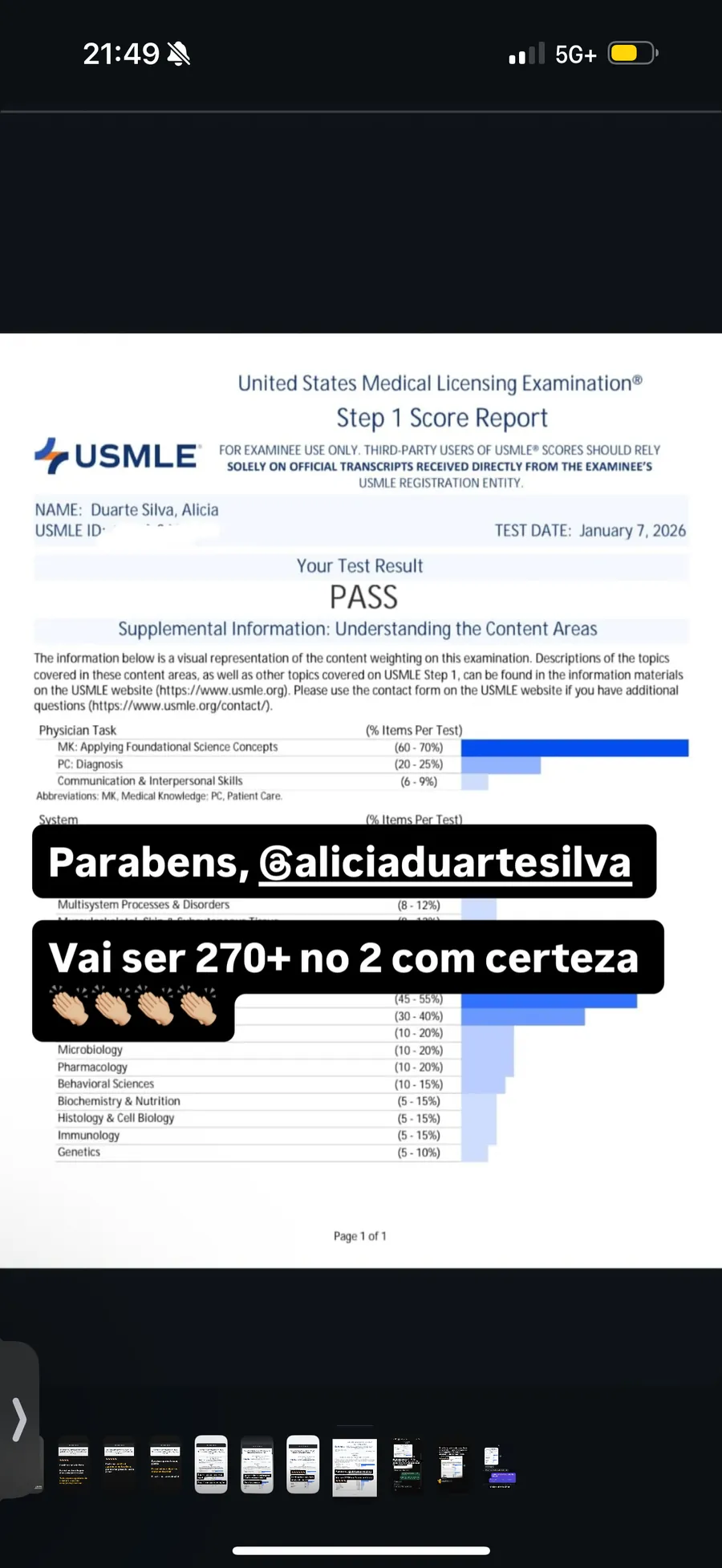 Aprovação USMLE Step 1