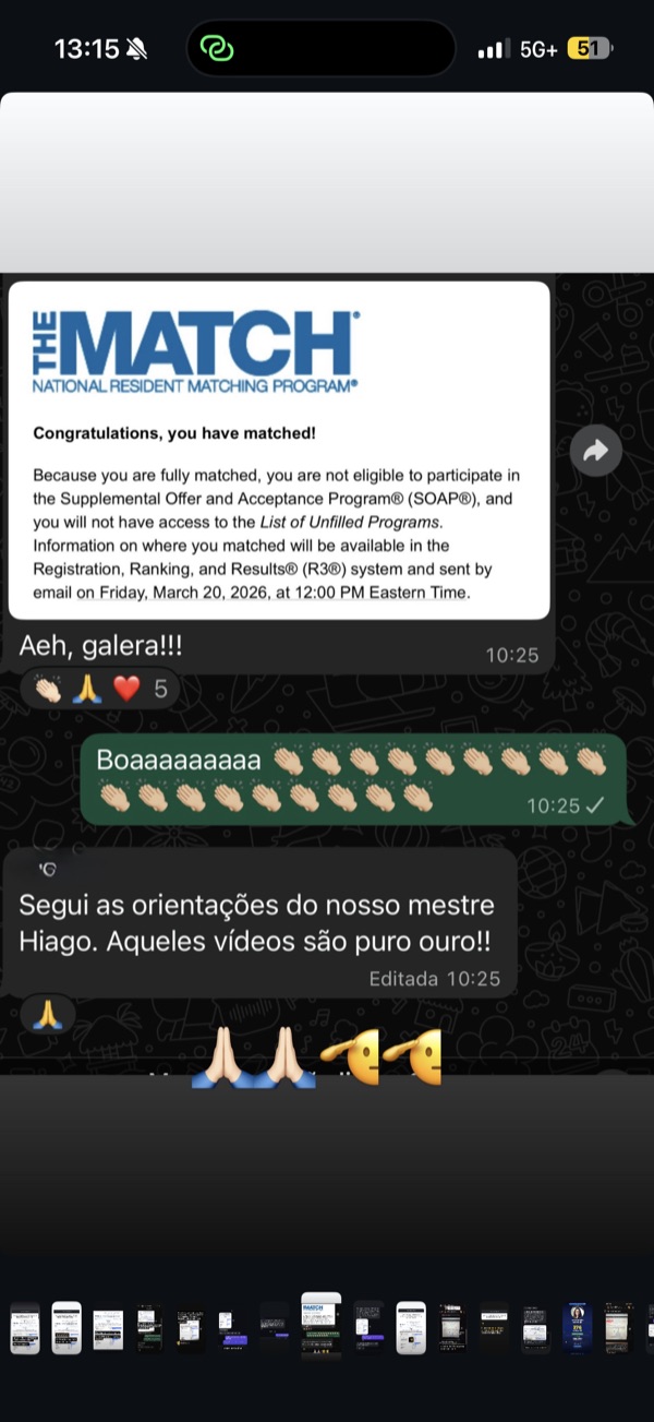 Congratulations, you have matched! — aprovação no Match