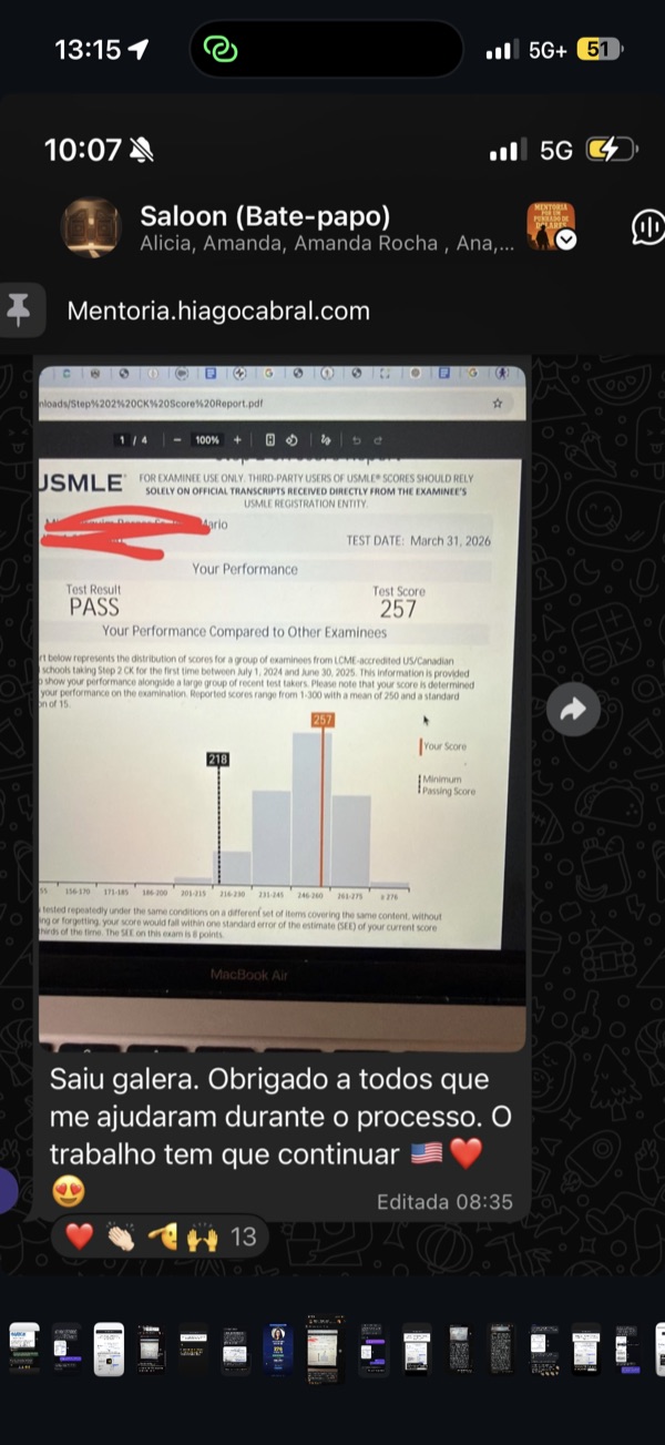 PASS 257 no USMLE