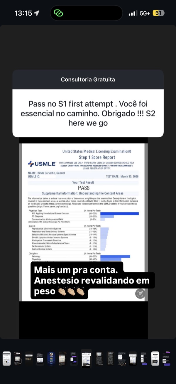 PASS de anestesiologista em primeira tentativa