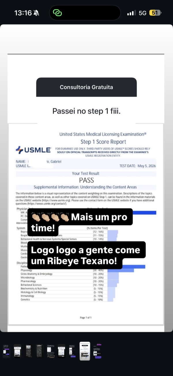 Passei no Step 1